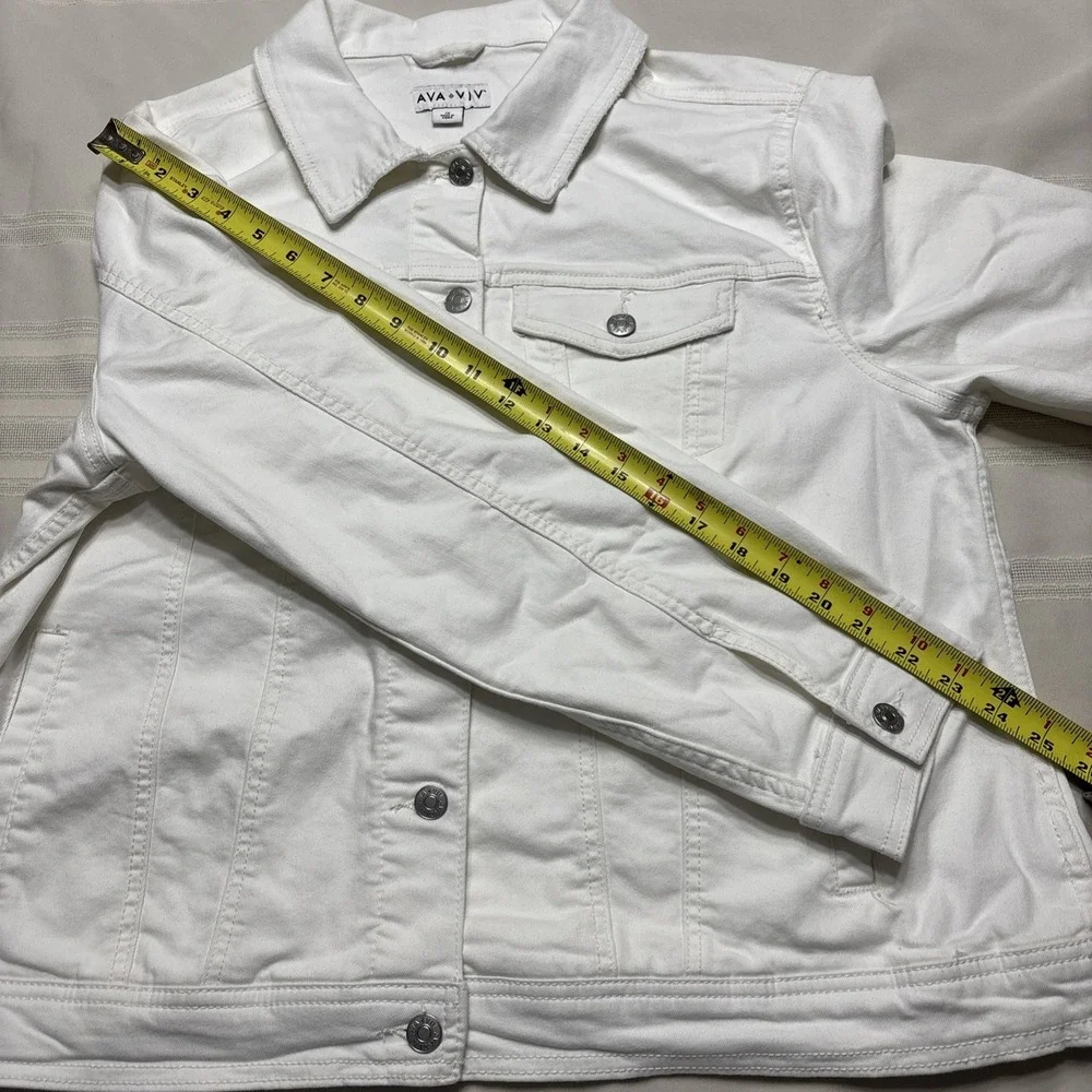 Classic Jean Jacket Solid color‎ WHITE size 1XL Retro y2K 90-now